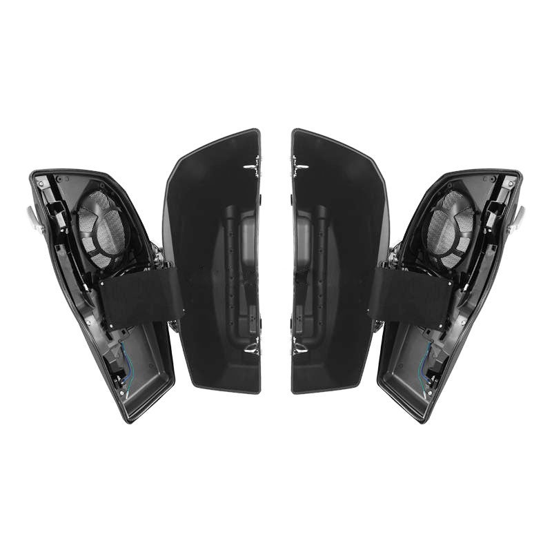 2025以降 ツーリング CVOスタイル サドルバッグ グロスブラック クロームラッチ 4