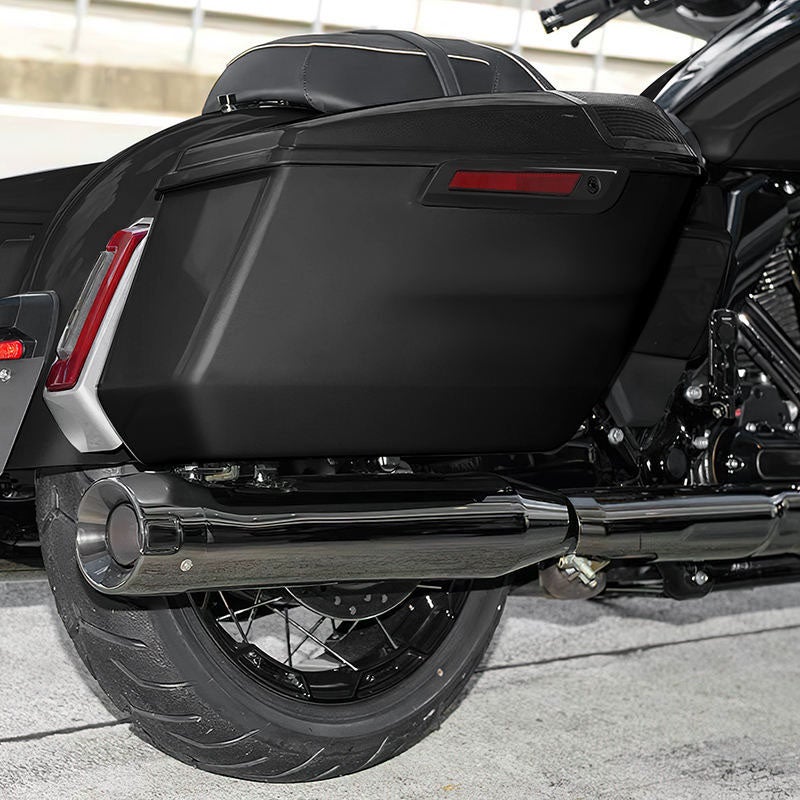 2025以降 ツーリング CVOスタイル リッドスピーカー サドルバッグ グロスブラック ブラックラッチ 2