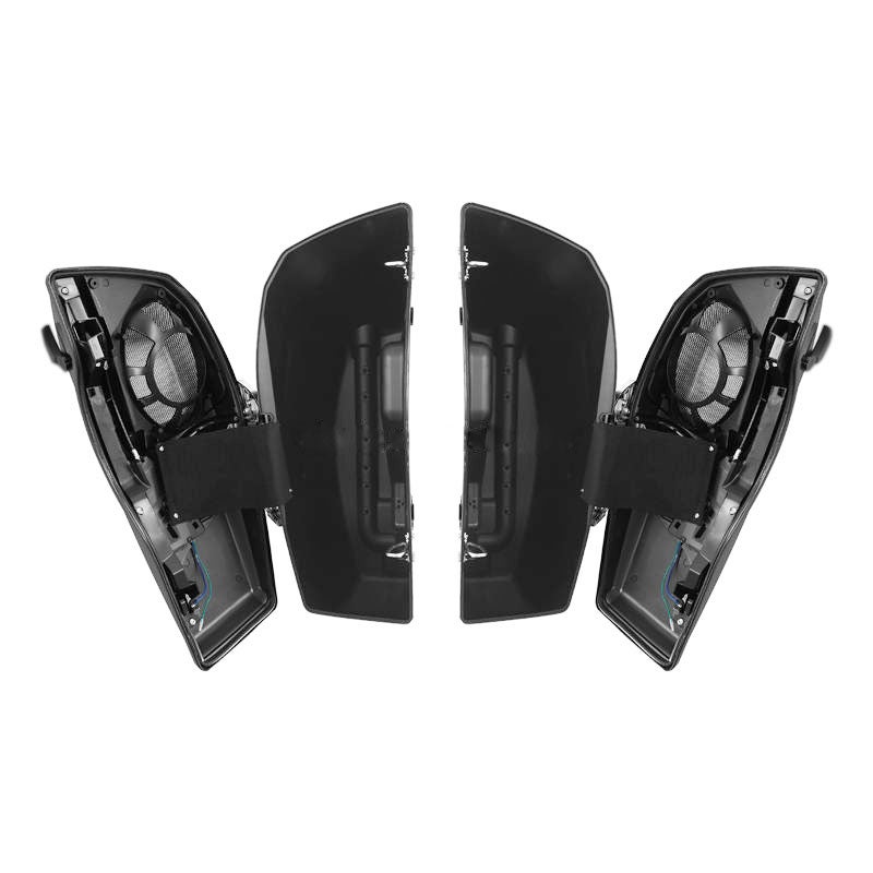 2025以降 ツーリング CVOスタイル リッドスピーカー サドルバッグ グロスブラック ブラックラッチ 5