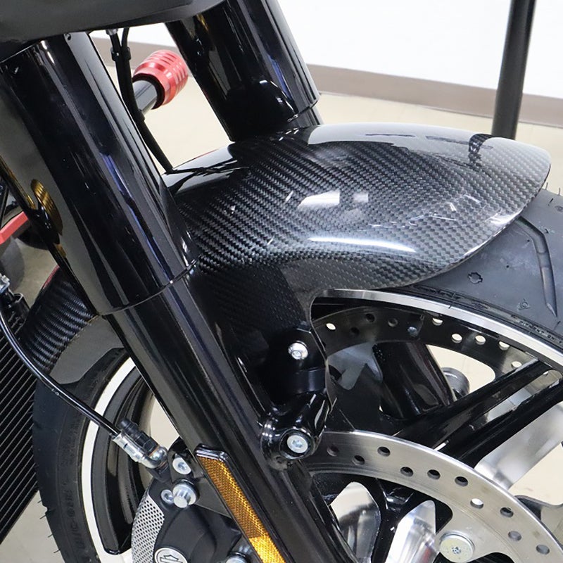 ドライカーボン ショートフロントフェンダー (綾織り/艶有り/ブラック)