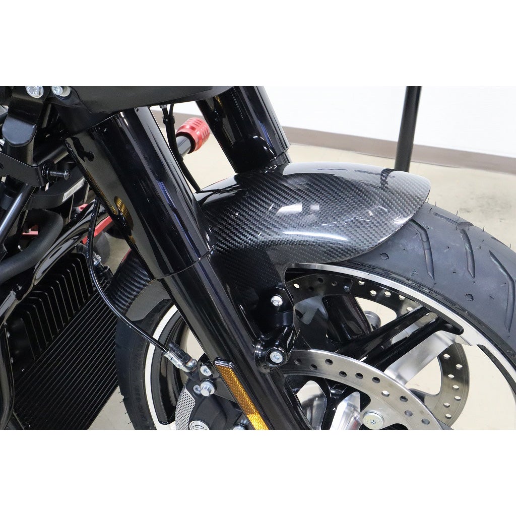 ドライカーボン ショートフロントフェンダー (綾織り/艶有り/ブラック)2