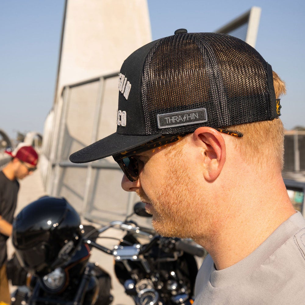  Thrashin Supply Foundation Trucker スナップバック キャップブラック 3