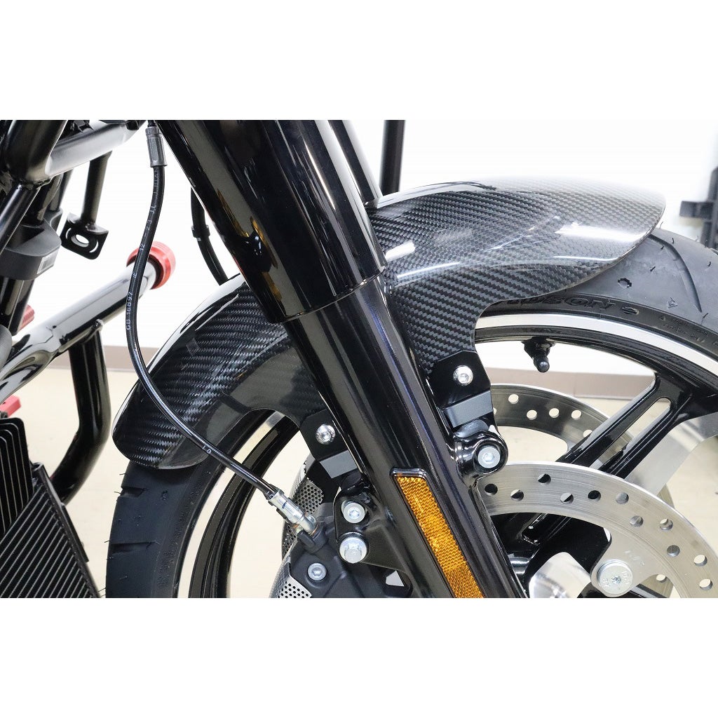 ドライカーボン ショートフロントフェンダー (綾織り/艶消し/ブラック)2