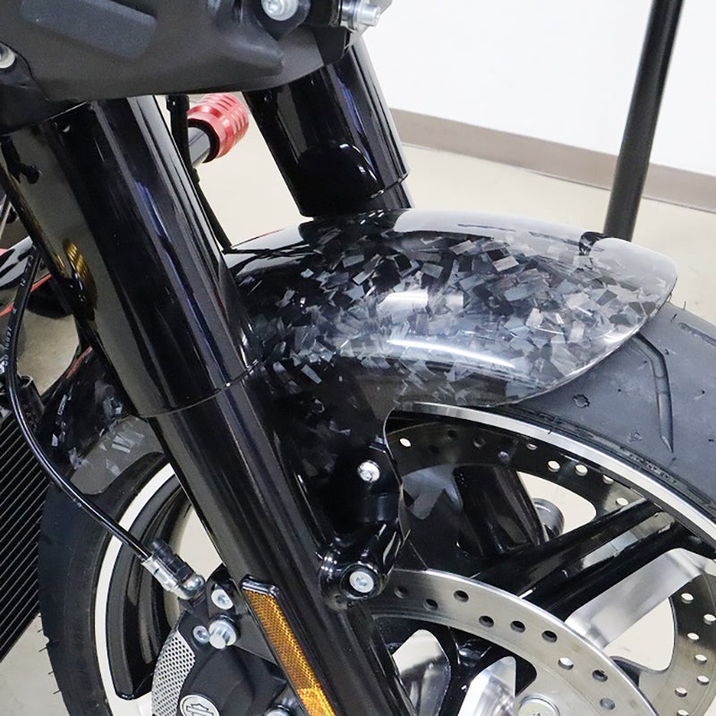 ドライカーボン ショートフロントフェンダー (フォージド/艶有り/ブラック)