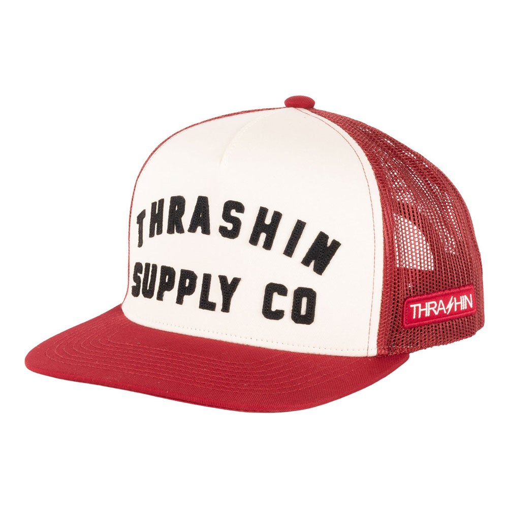 Thrashin Supply Foundation Trucker スナップバック キャップ レッド 3