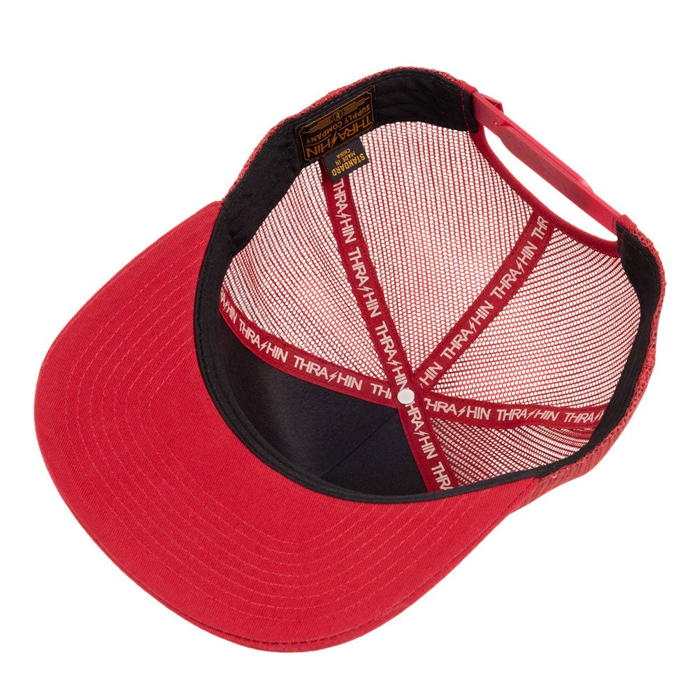 Thrashin Supply Foundation Trucker スナップバック キャップ レッド 4