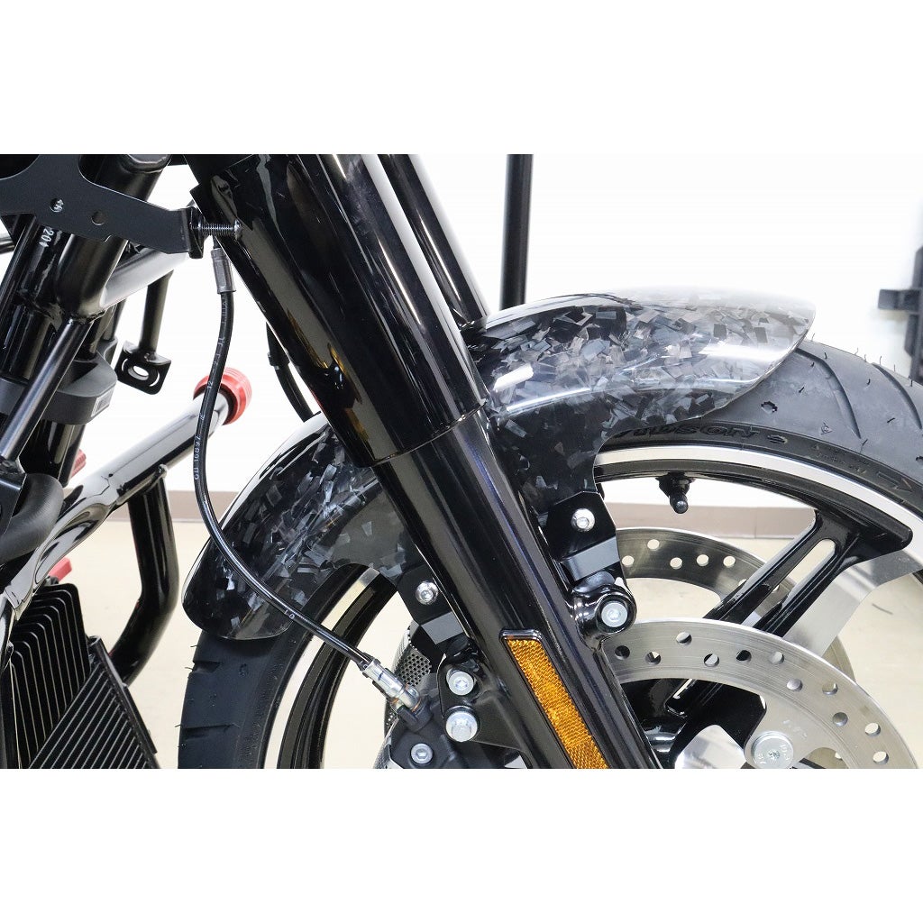 ドライカーボン ショートフロントフェンダー (フォージド/艶消し/ブラック)2