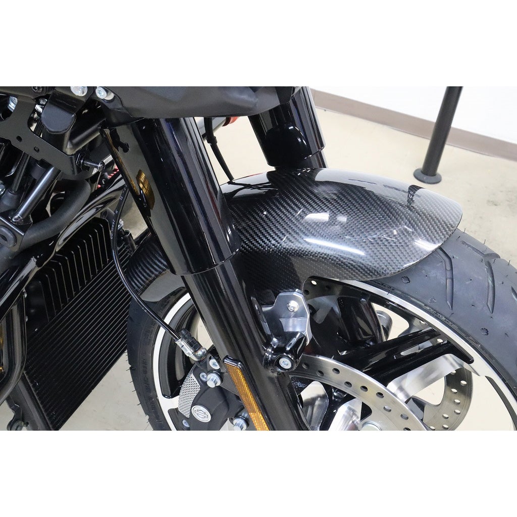 ドライカーボン ショートフロントフェンダー (綾織り/艶有り/シルバー)2