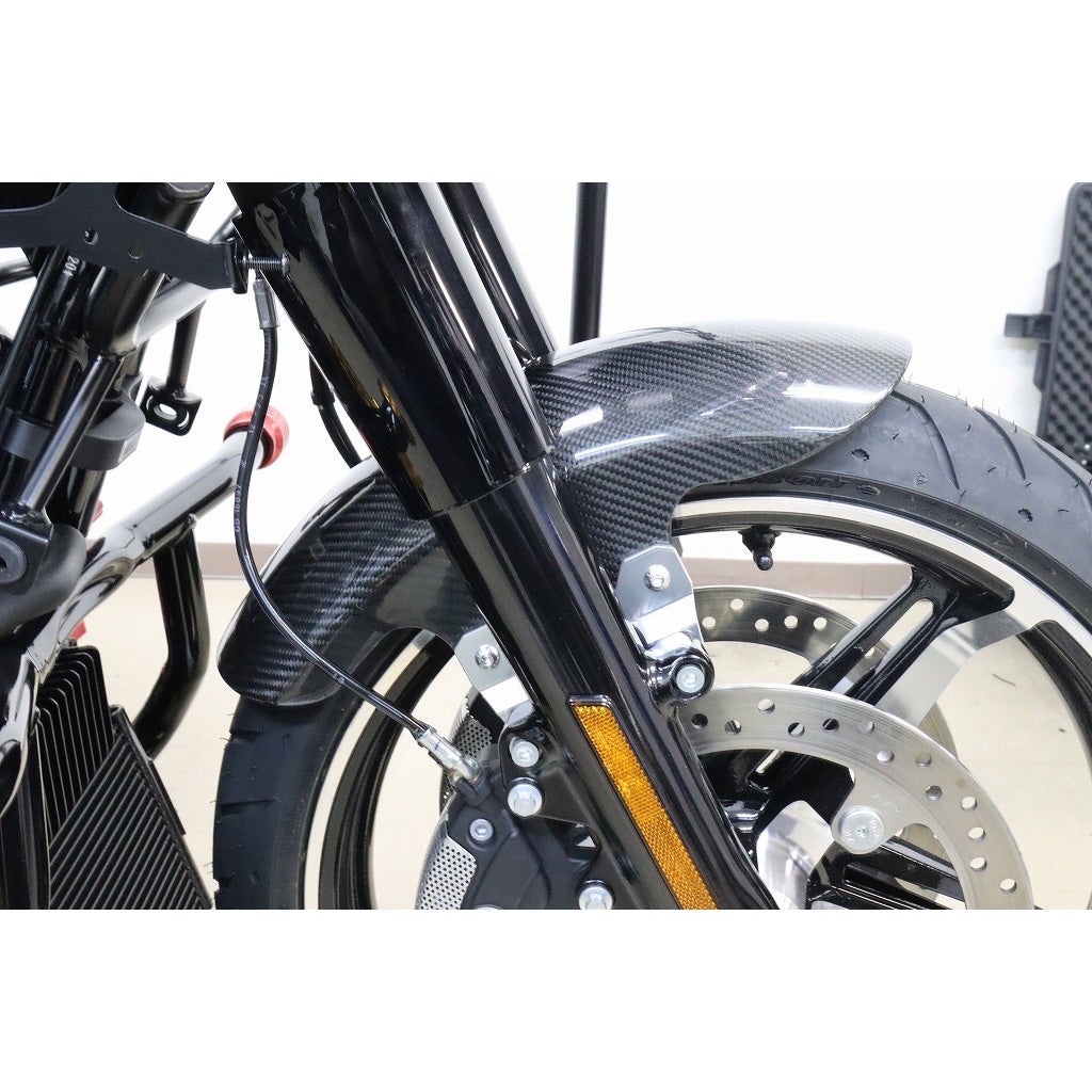 ドライカーボン ショートフロントフェンダー (綾織り/艶消し/シルバー)2