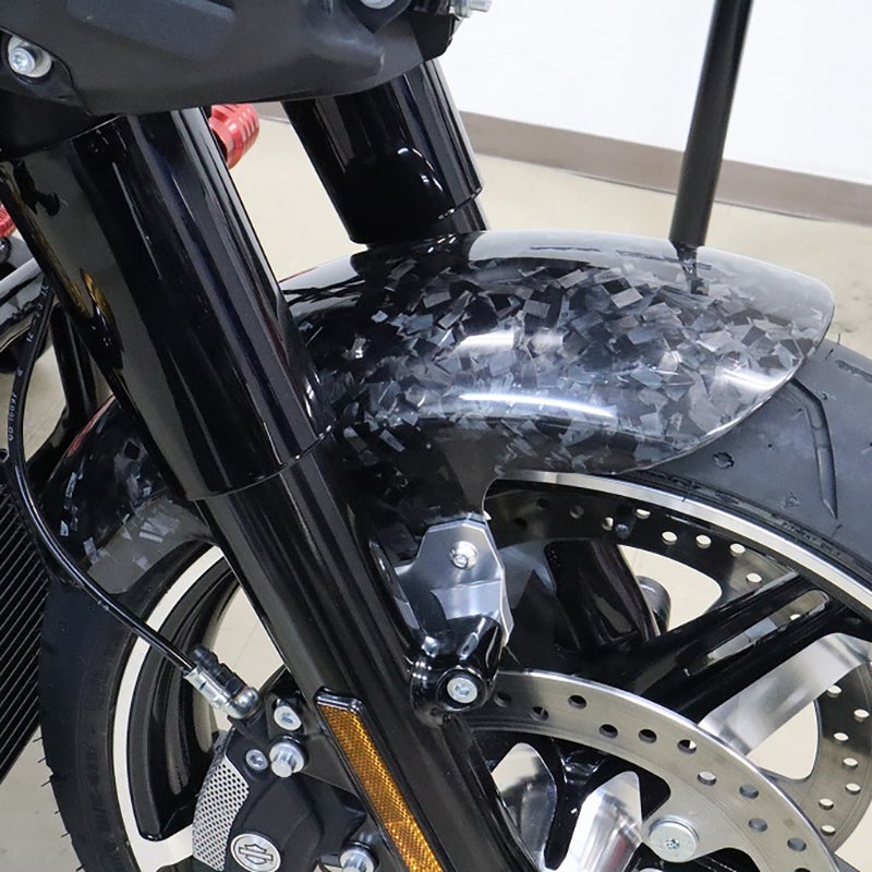 ドライカーボン ショートフロントフェンダー (フォージド/艶有り/シルバー)