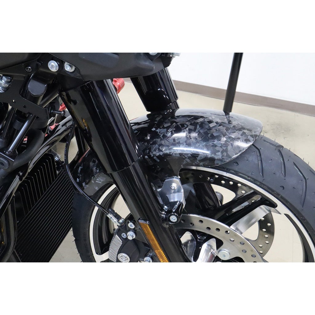 ドライカーボン ショートフロントフェンダー (フォージド/艶有り/シルバー)2