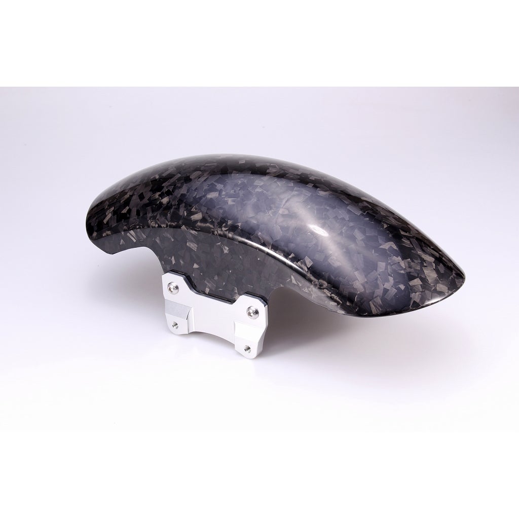 ドライカーボン ショートフロントフェンダー (フォージド/艶有り/シルバー)3