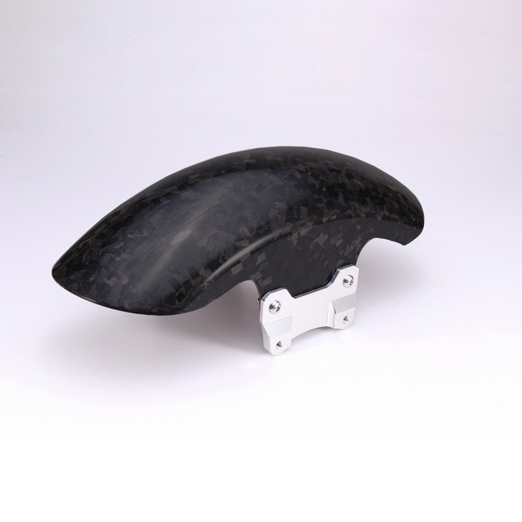 ドライカーボン ショートフロントフェンダー (フォージド/艶消し/シルバー)1