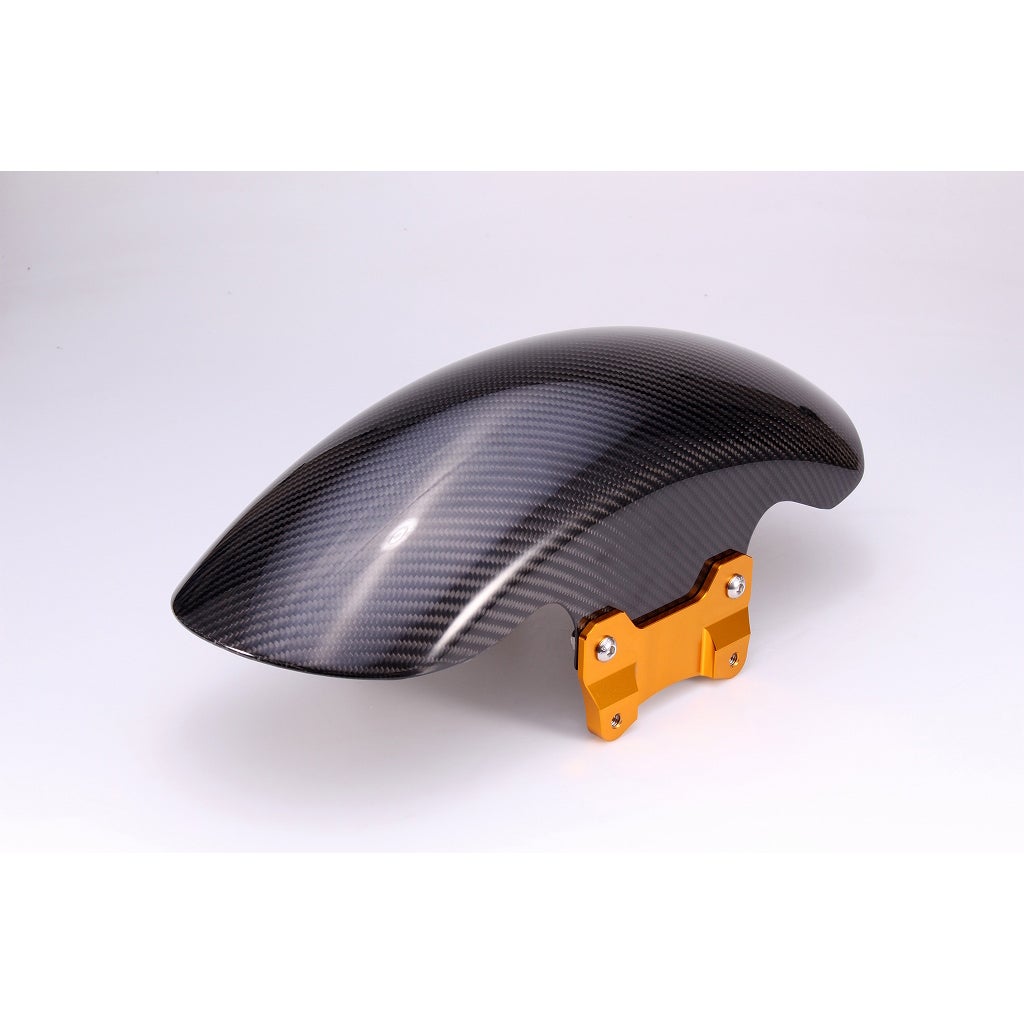 ドライカーボン ショートフロントフェンダー (綾織り/艶有り/ゴールド)4