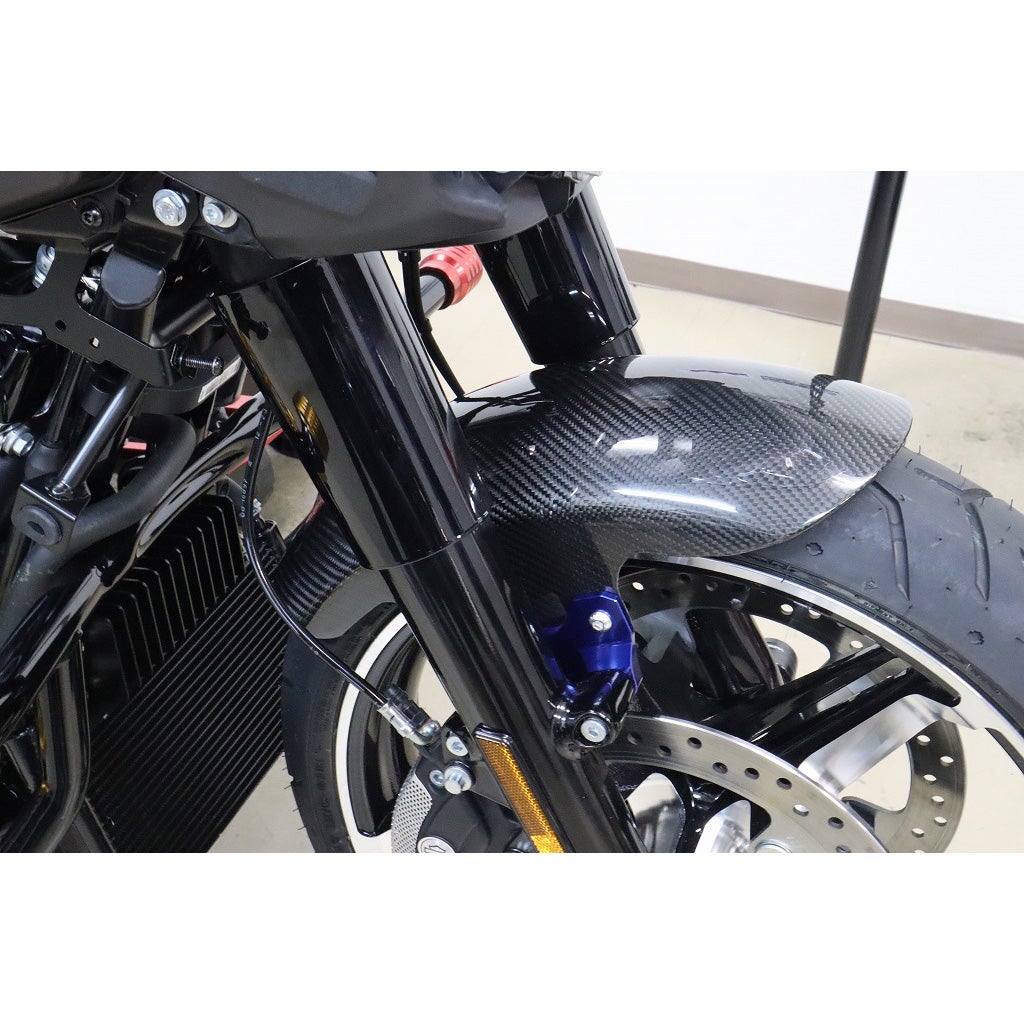 ドライカーボン ショートフロントフェンダー (綾織り/艶有り/ブルー)2