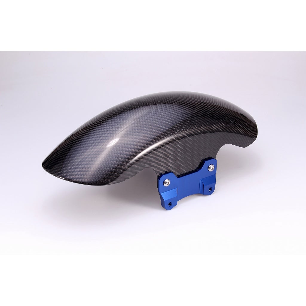 ドライカーボン ショートフロントフェンダー (綾織り/艶有り/ブルー)4