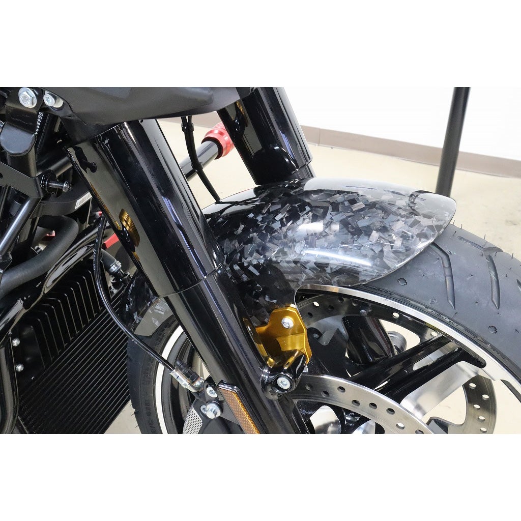 ドライカーボン ショートフロントフェンダー (フォージド/艶有り/ゴールド)2