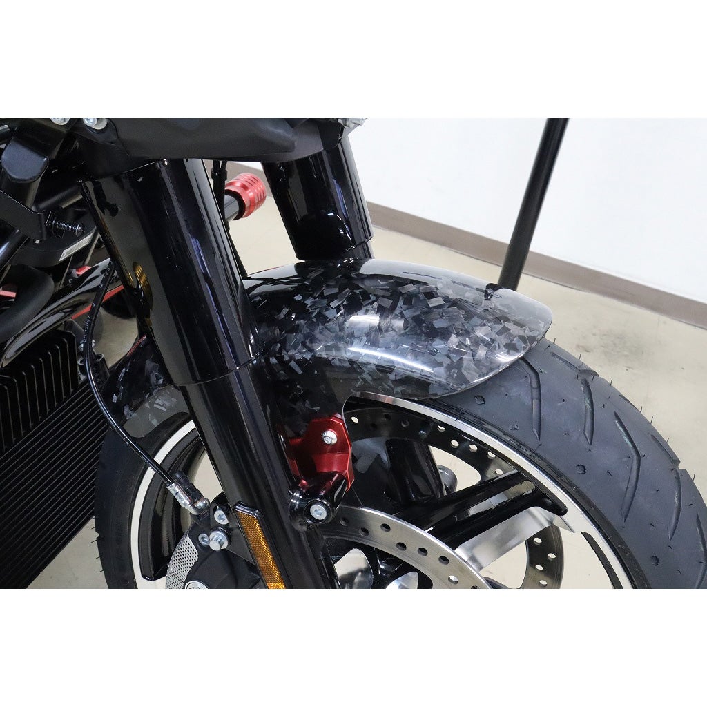 ドライカーボン ショートフロントフェンダー (フォージド/艶有り/レッド)2