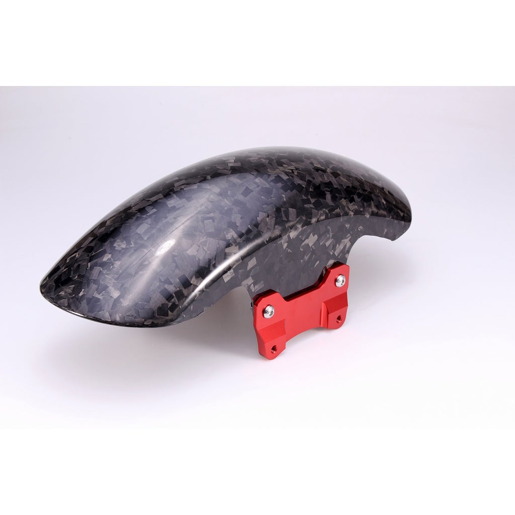 ドライカーボン ショートフロントフェンダー (フォージド/艶有り/レッド)4