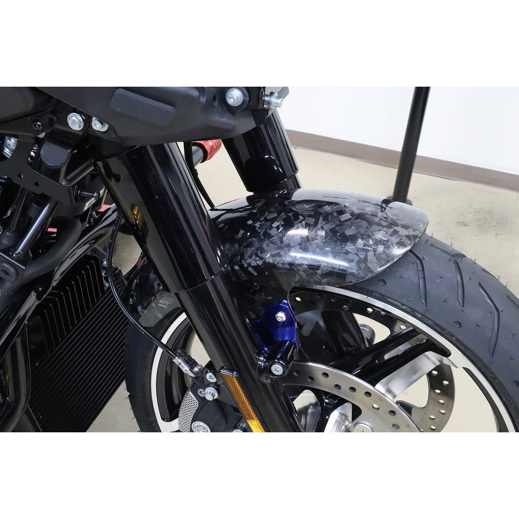 ドライカーボン ショートフロントフェンダー (フォージド/艶有り/ブルー)2