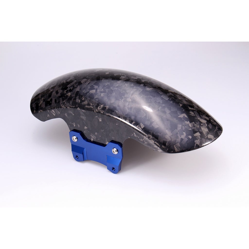 ドライカーボン ショートフロントフェンダー (フォージド/艶有り/ブルー)3