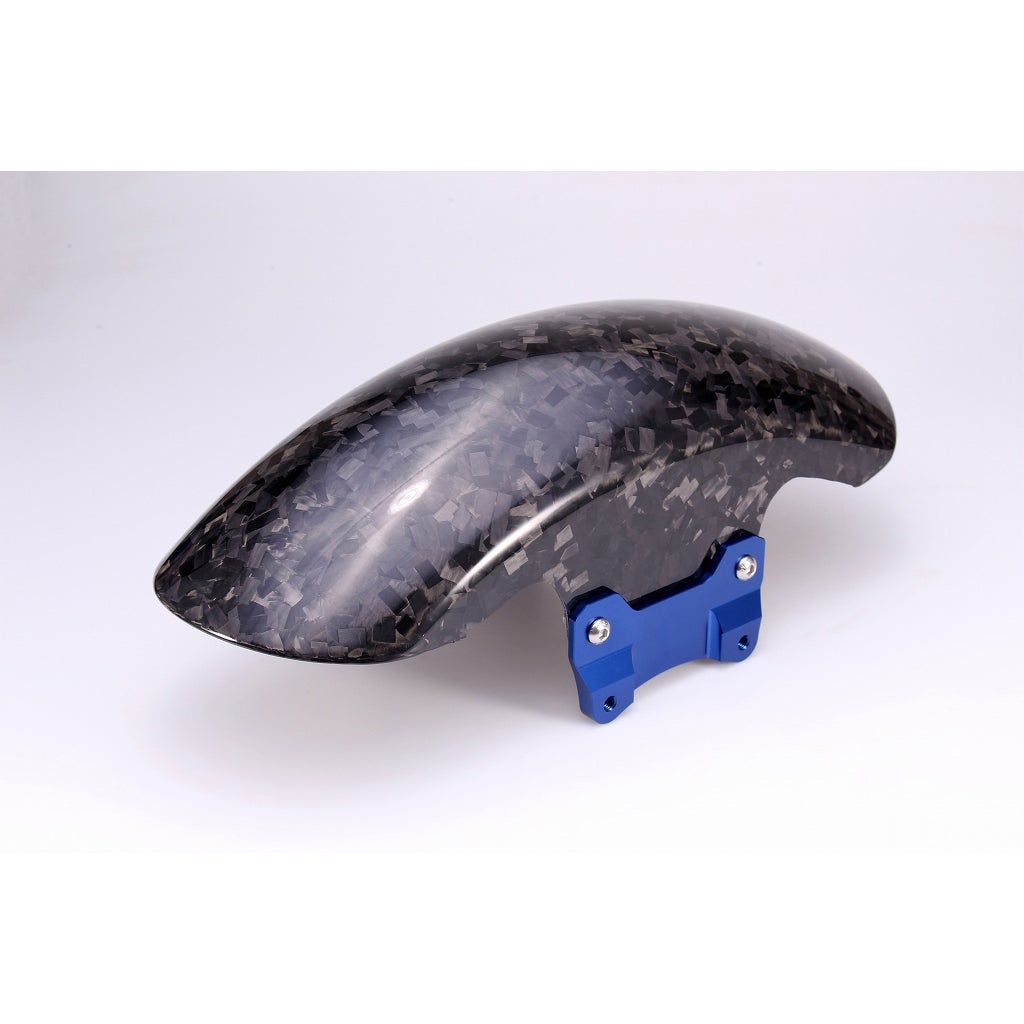 ドライカーボン ショートフロントフェンダー (フォージド/艶有り/ブルー)4