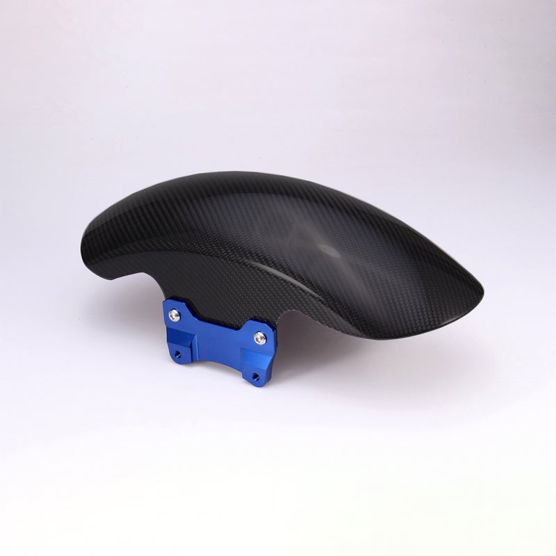 ドライカーボン ショートフロントフェンダー (綾織り/艶消し/ブルー)