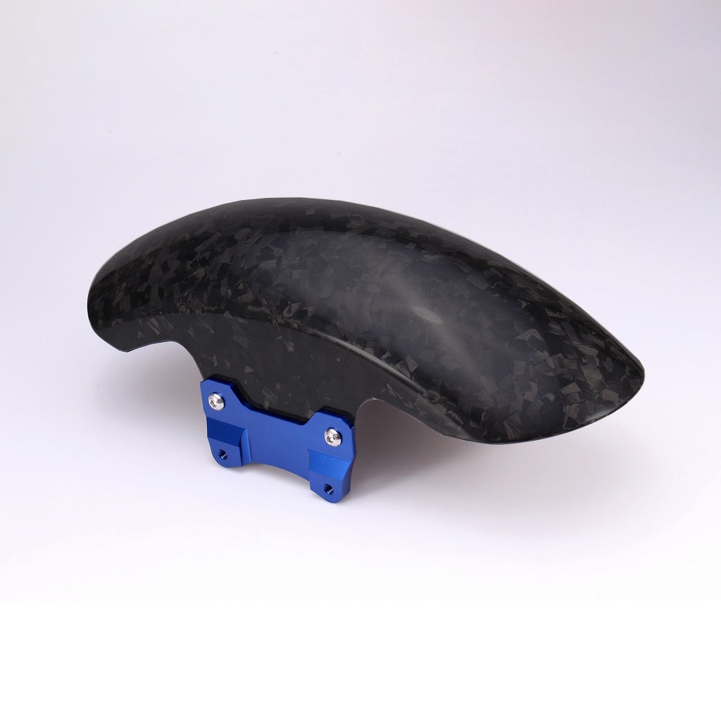 ドライカーボン ショートフロントフェンダー (フォージド/艶消し/ブルー)