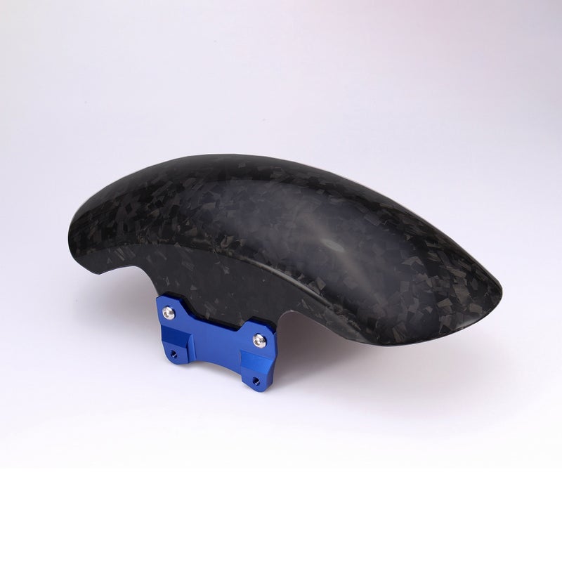 ドライカーボン ショートフロントフェンダー (フォージド/艶消し/ブルー)