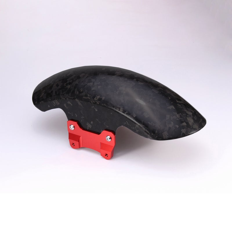 ドライカーボン ショートフロントフェンダー (フォージド/艶消し/レッド)