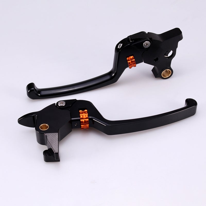 アルミ アジャスタブルレバーセット スタンダードタイプ (ブラック/オレンジ)