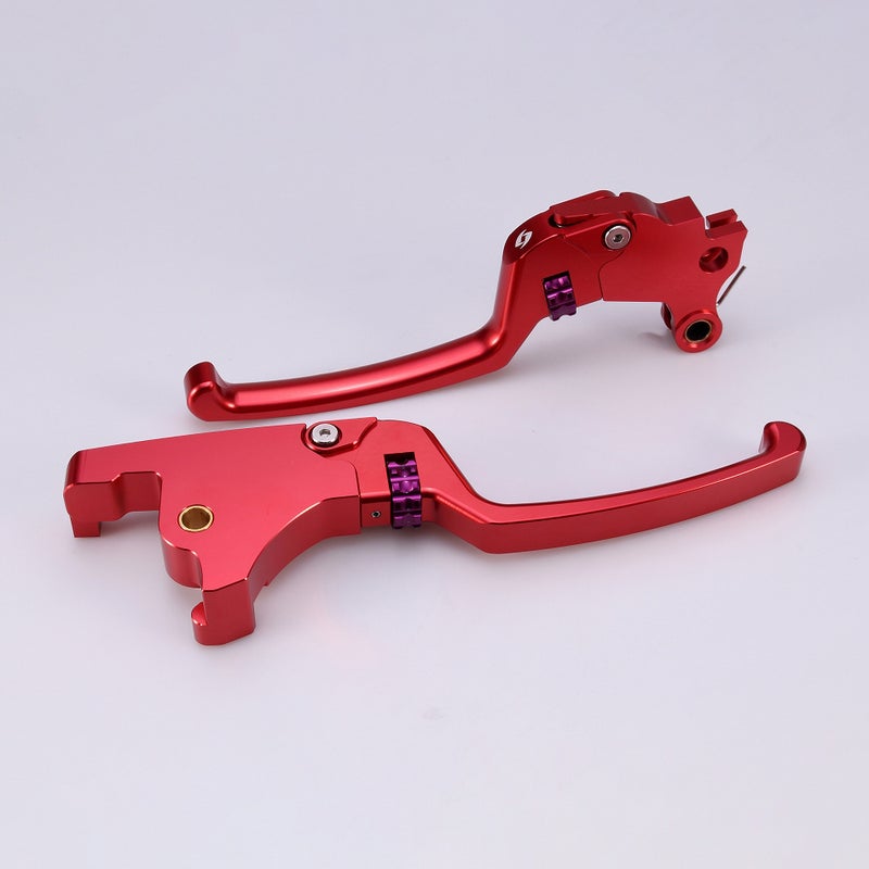 ソフテイル アジャスタブルレバーセット スタンダードタイプ (レッド/パープル)