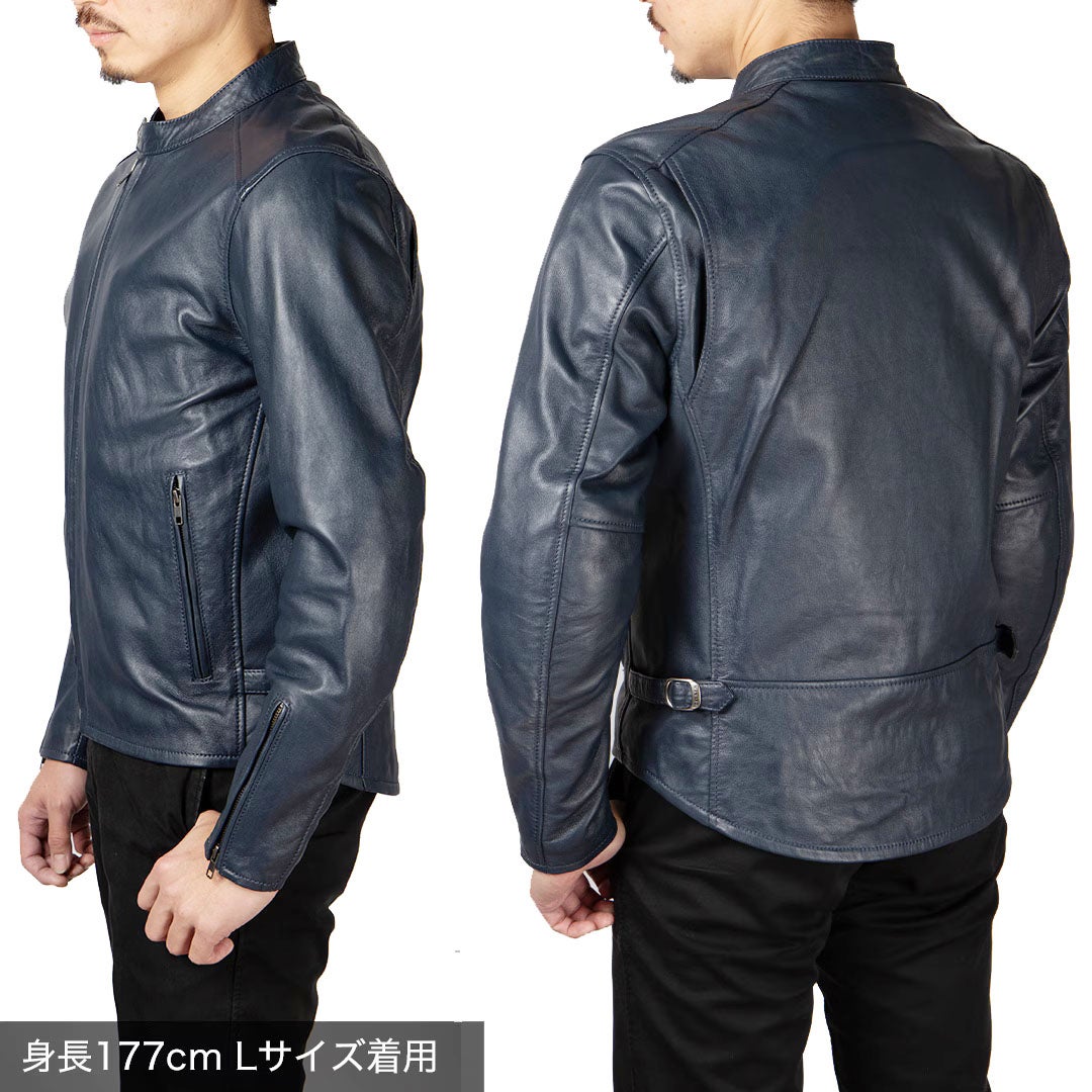 DEGNER デグナー シープレザー ジャケット ネイビー 2