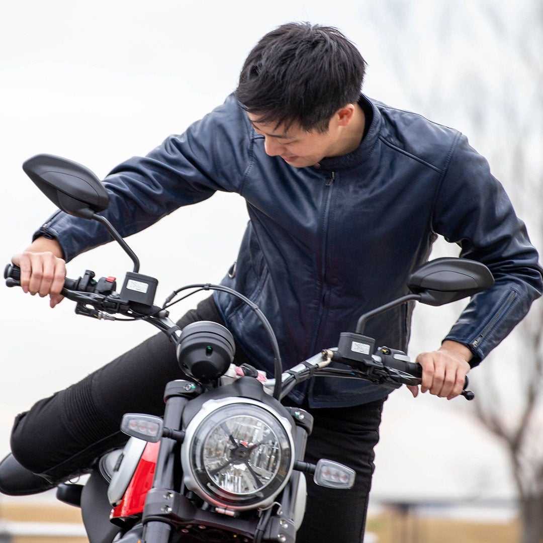 DEGNER デグナー シープレザー ジャケット ネイビー 4