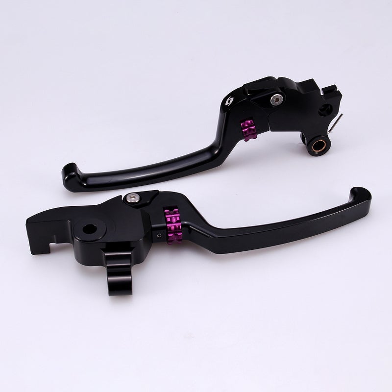 アジャスタブル・レバーセット (ブラック/パープル)