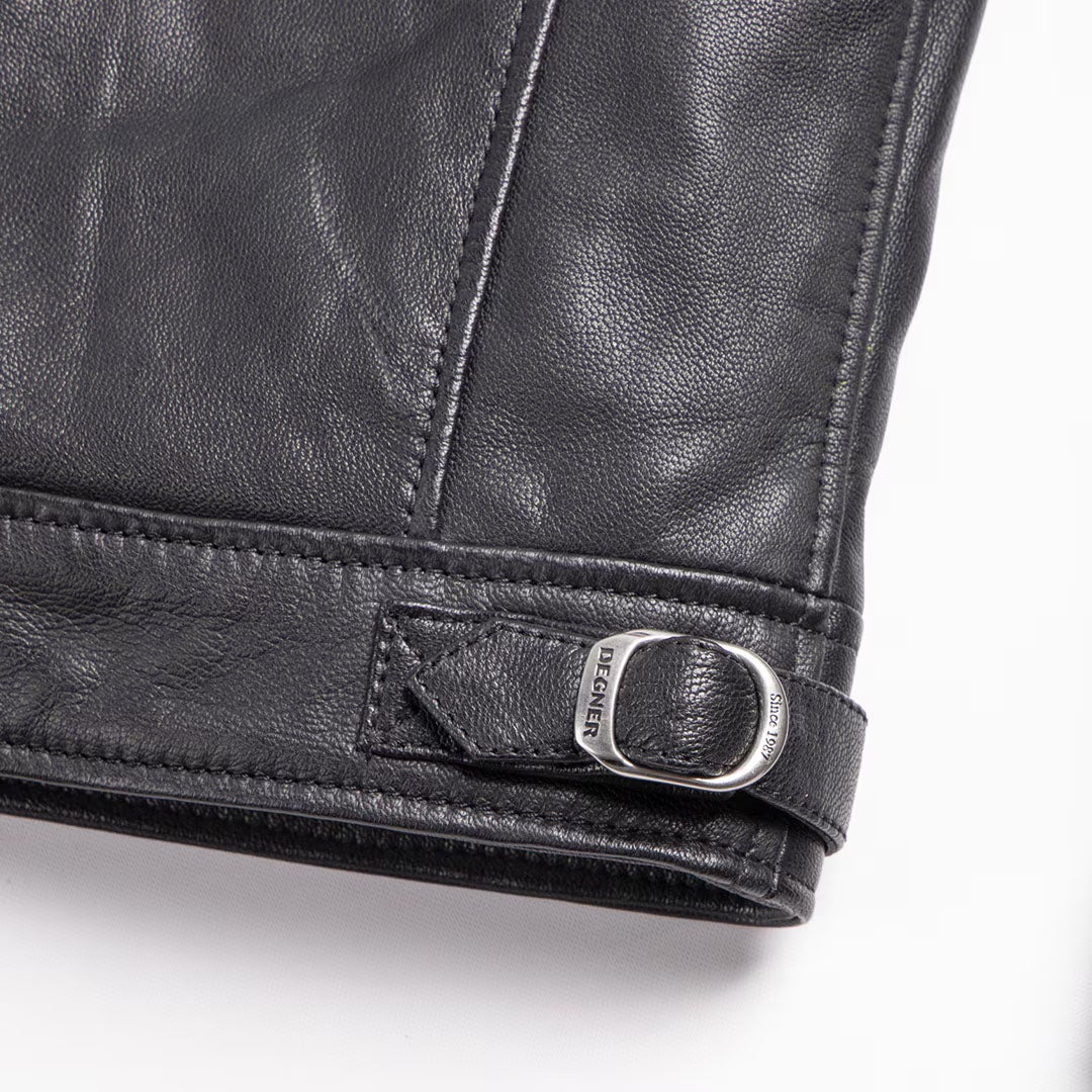 DEGNER デグナー ゴートレザー ジャケット ブラック 9