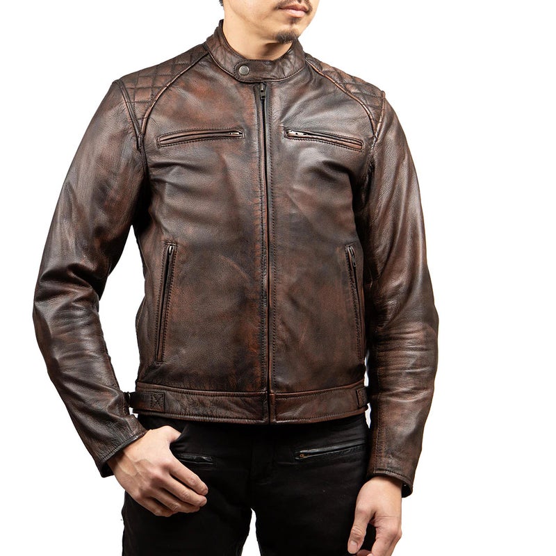 DEGNER デグナー ゴートレザー ジャケット ブラウン