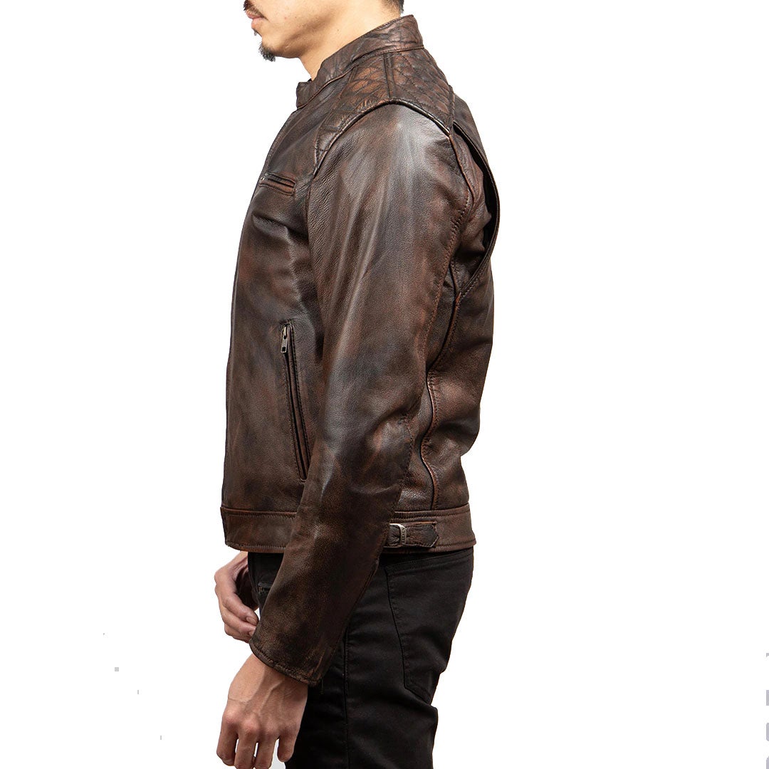 DEGNER デグナー ゴートレザー ジャケット ブラウン 2