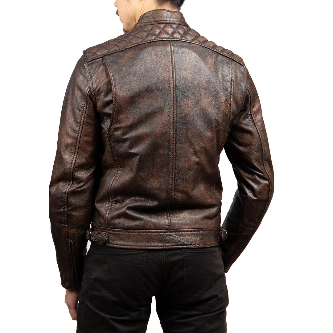 DEGNER デグナー ゴートレザー ジャケット ブラウン 3