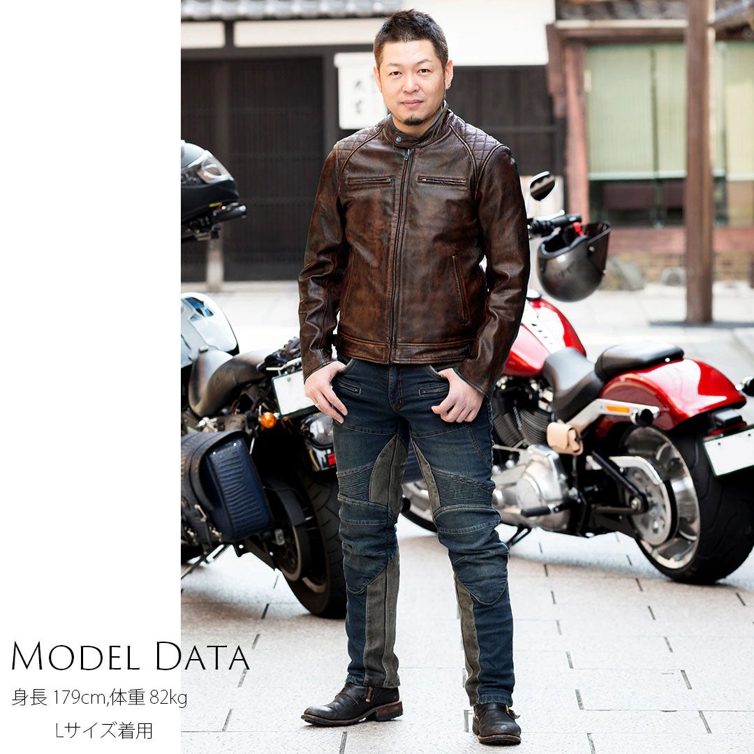 DEGNER デグナー ゴートレザー ジャケット ブラウン 5