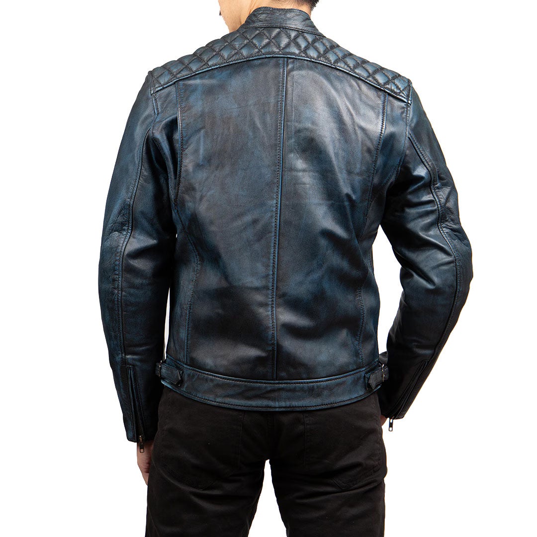 DEGNER デグナー ゴートレザー ジャケット ネイビー 3