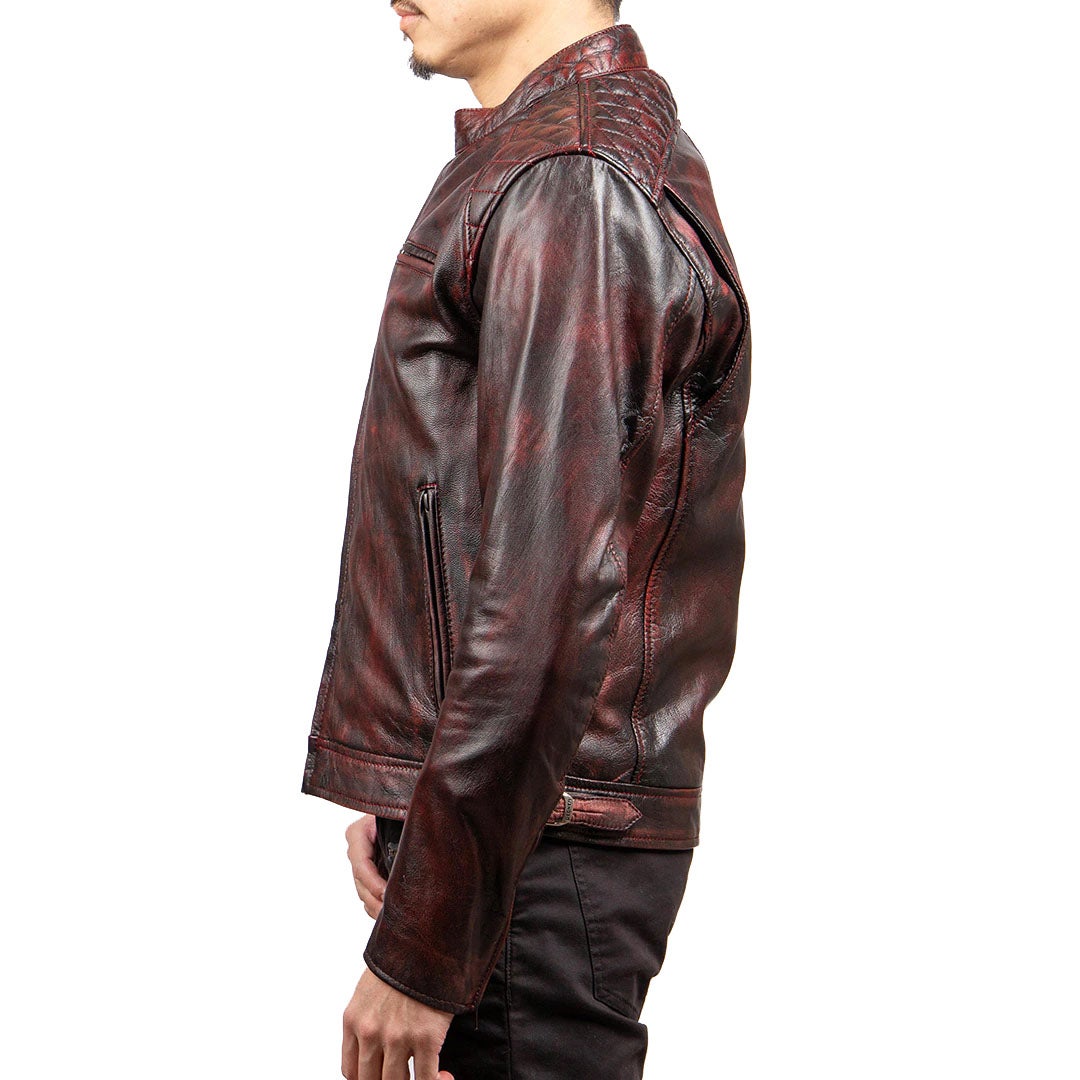 DEGNER デグナー ゴートレザー ジャケット ワイン 2