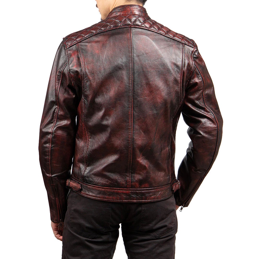 DEGNER デグナー ゴートレザー ジャケット ワイン 3