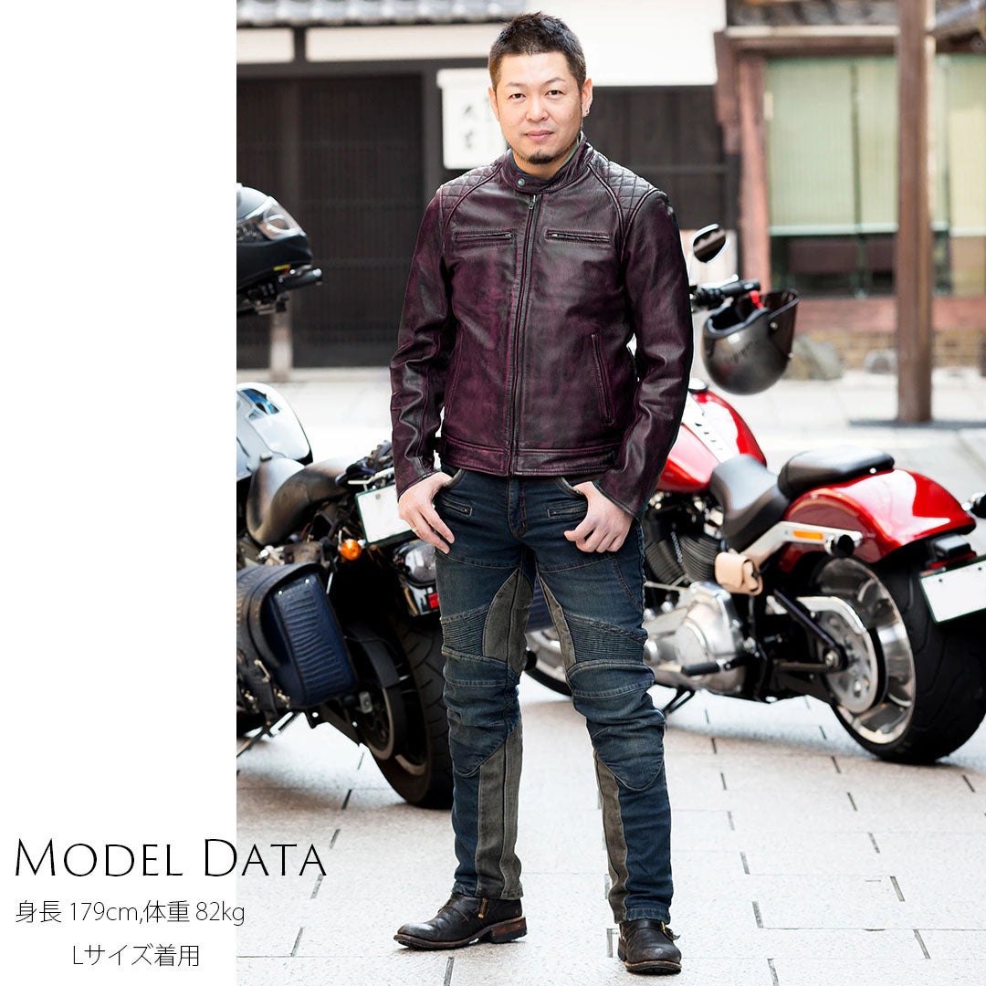 DEGNER デグナー ゴートレザー ジャケット ワイン 4