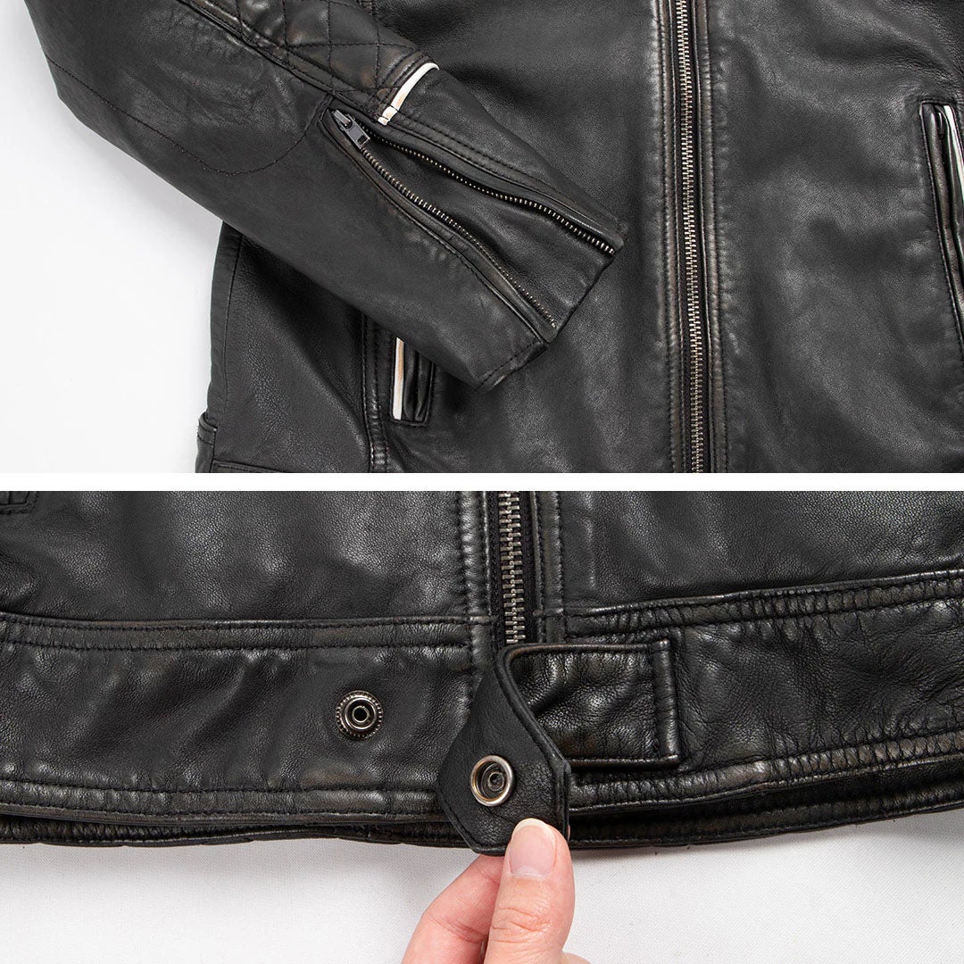 DEGNER デグナー ワックス シープレザー ジャケット ブラック 6