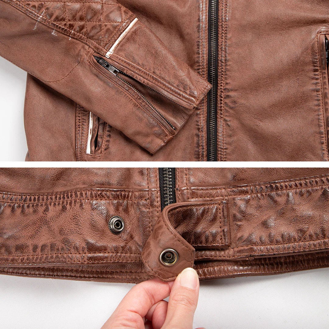 DEGNER デグナー ワックス シープレザー ジャケット ブラウン 4