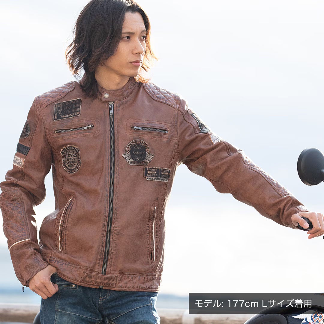 DEGNER デグナー ワックス シープレザー ジャケット ブラウン 5