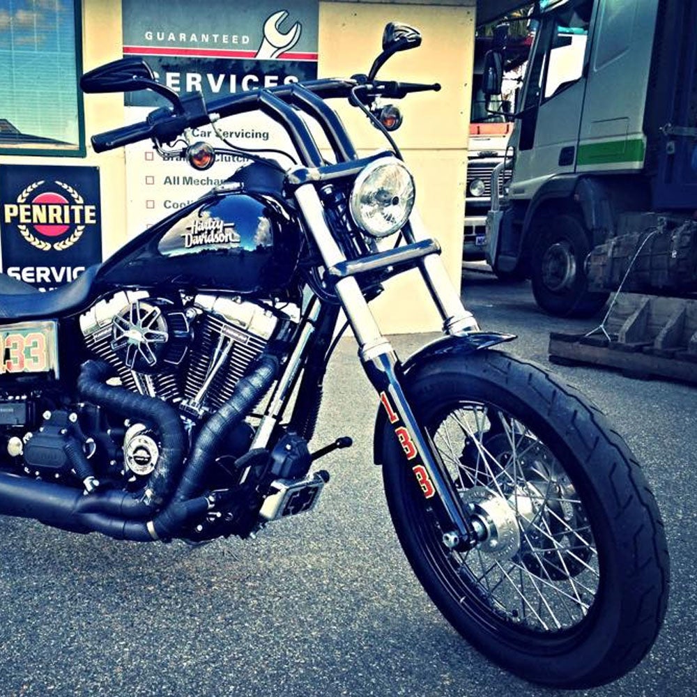 プルバックスタイル 1.5インチ径 ハーレー Tバー 10インチ グロスブラック バーレイバーズ 3