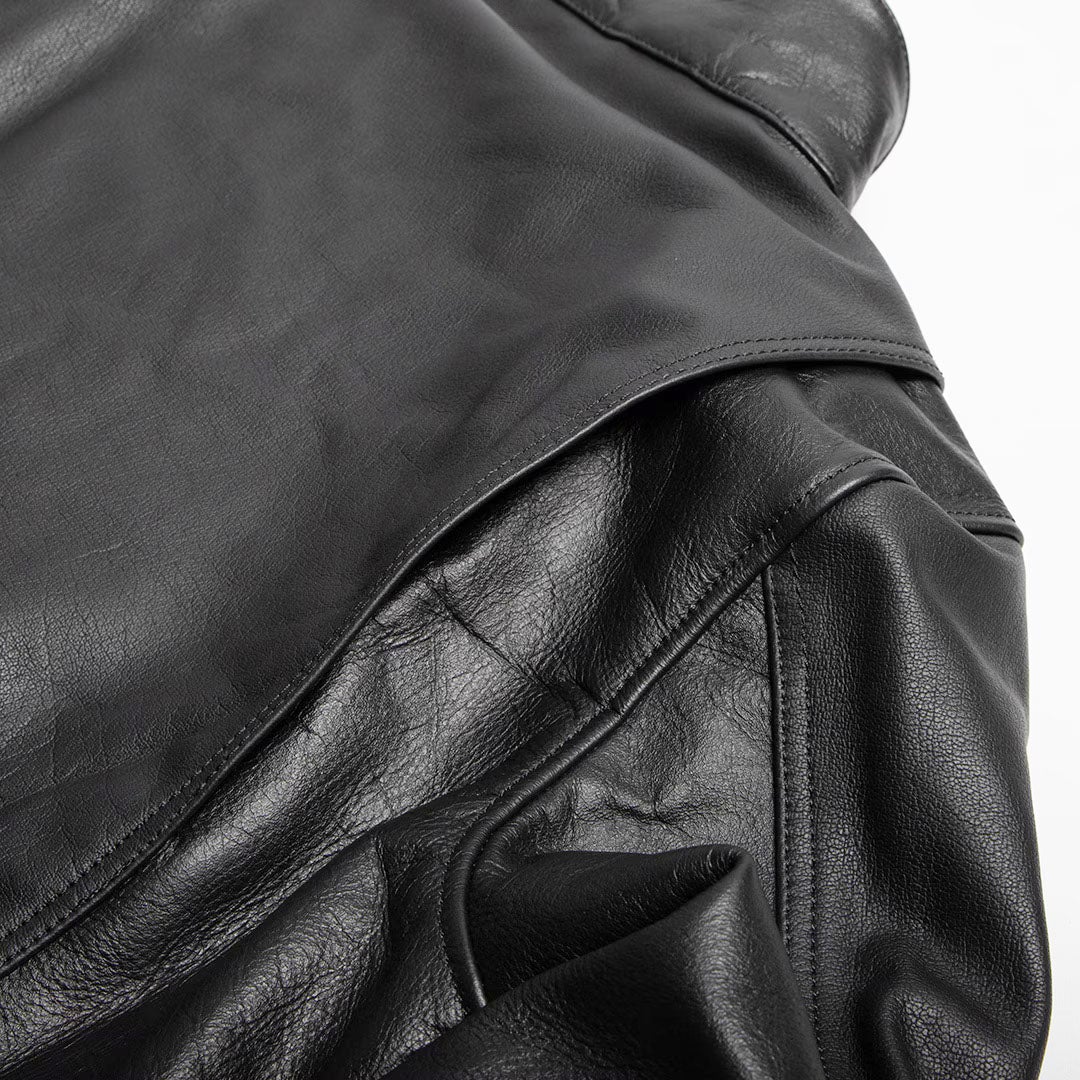 DEGNER デグナー ミドル丈 カウレザー ジャケット ブラック 6