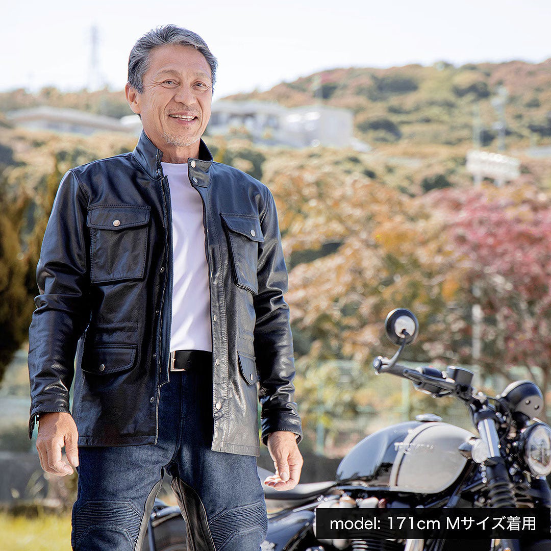 DEGNER デグナー ミドル丈 カウレザー ジャケット ブラック 8